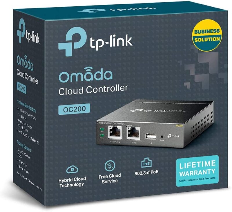 TP-Link OC200 Omada Cloud Controller, Network Centralized Management, Free Cloud Service, Easy Use Omada App, Black