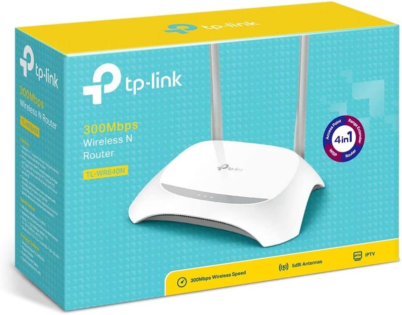 TP-Link N300 Wireless Wi-Fi Router with Internal Antenna, Tl-wr840n, White