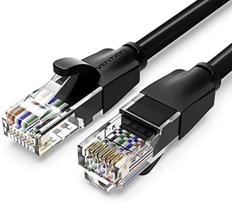 Vention 2-Meter IBE Series Cat6 UTP Patch Ethernet Cable, RJ45 Male to RJ45, Black