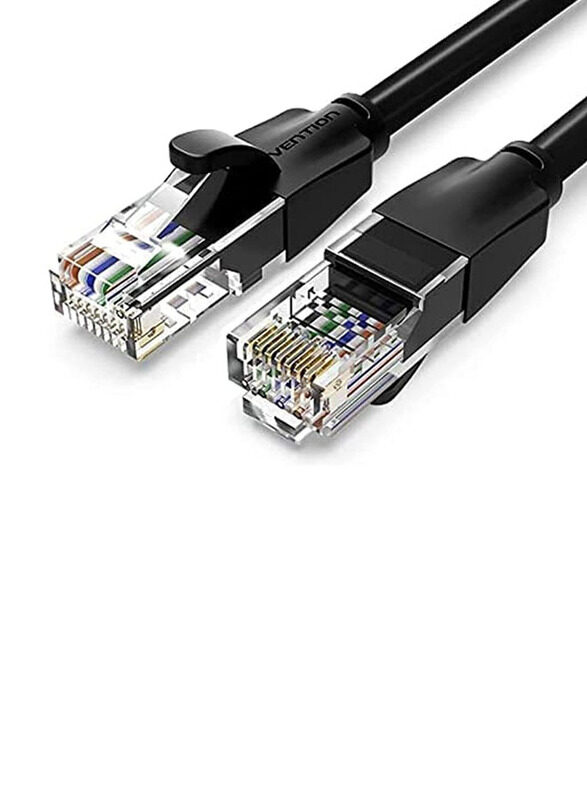 

Vention 3-Meter Cat6 UTP Patch IBE Series Copper-Clad Aluminium Cable, RJ45 to RJ45 for Network Devices, Black