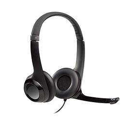 Logitech Wired Over-Ear H390 Stereo Headphones with Noise Cancelling Microphone, USB, In Line Controls, Black
