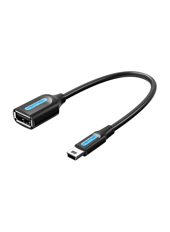 

Vention Finish Mini USB Male to Female Cable OTJ USB 2.0 Mini B to USB A for Mobile Camera, CCTBB, Black