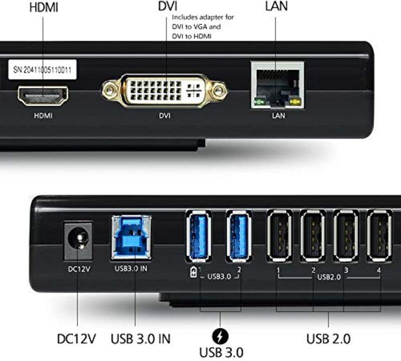 Wavlink USB 3.0 Universal Docking Station, Black