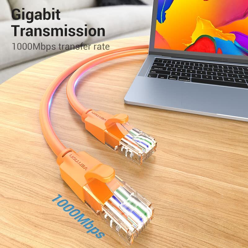 Vention 2-Meter IBE Series Cat6 UTP Patch Cable, RJ45 Male to RJ45, Orange