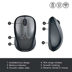 Logitech M235 Wireless Optical Mouse, 910-002201 / 910-003384, Black