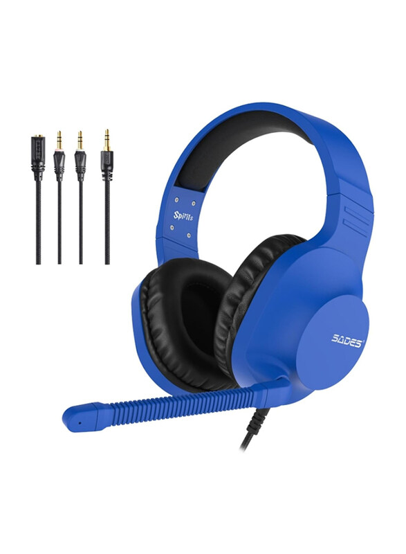 

N/a Sades Wired Gaming Headset for PC, Blue