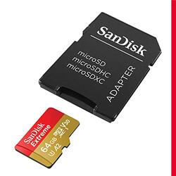 SanDisk 64GB Extreme Micro SDXC Memory Card with Adapter