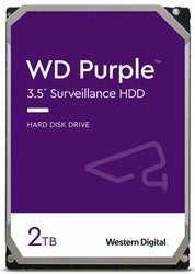 Western Digital 2TB Hard Drive Purple/s with 24/7 Recording, Ideal for Surveillance Systems, WD22PURZ, Purple