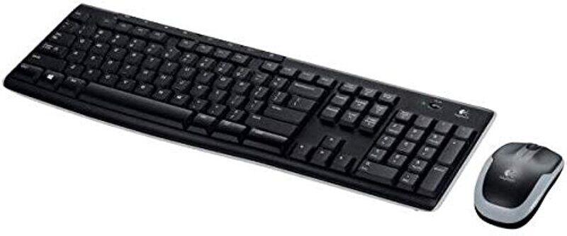 Logitech MK270 Wireless English Keyboard and Mouse Combo Set, 920-004509, Black