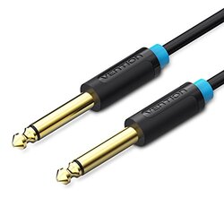 Vention 2-Meter 6.35mm Guitar Lead Cable, 1/4" to 1/4" TS Professional Speaker Cable Bass AMP Cord 1/4 Straight to Straight, Black