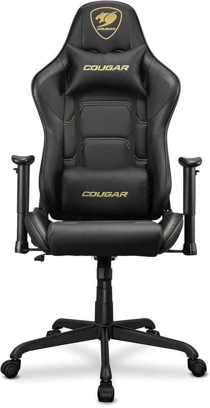 

Generic Cougar Wireless Armor Elite Steel-Frame Breathable PVC Leather 160° Recliner System Gaming Chair, 3MELIGLB.0001, Black