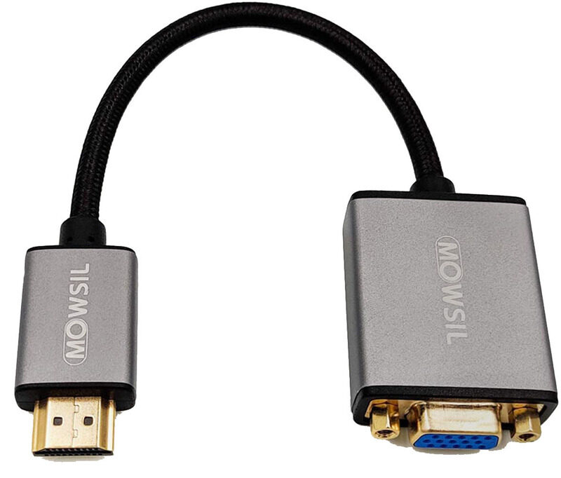 

Mowsil VGA Converter, HDMI to VGA for Display Devices, Grey