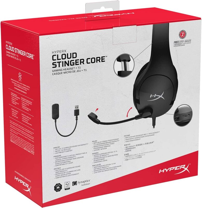 HyperX Cloud Stinger Core Wired Gaming Headset, Black