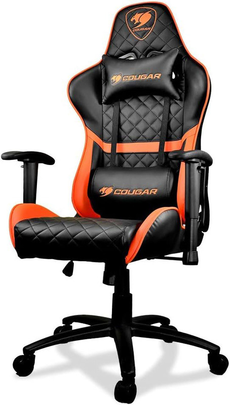 

Generic Cougar Armor One Gaming Chair with Reclining & Height Adjustment, Black/Orange