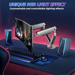 Gameon Go 2151 Pro V2 Dual Monitor 17-32 Inch Arm Stand & Mount, Space Grey