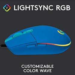 Logitech G203 Wired Gaming Mouse, Blue