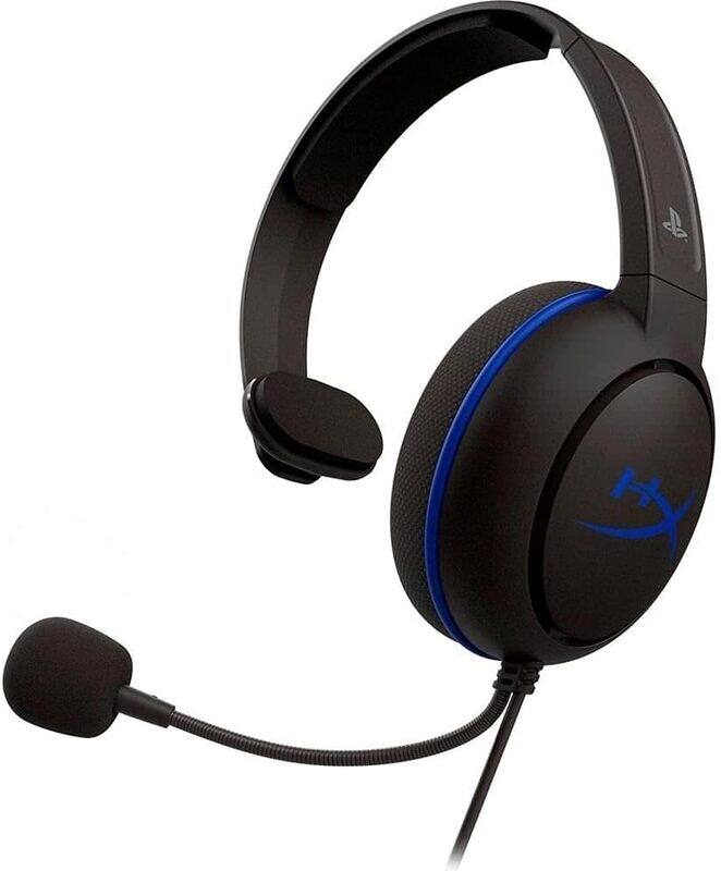 

Hyper X Hyperx Cloudx Chat Headset Clear Voice Chat, 40Mm Drivers, Noise Cancellation Microphone, Pop Filter, In Line Audio Controls, Lightweight, Black/Blue,