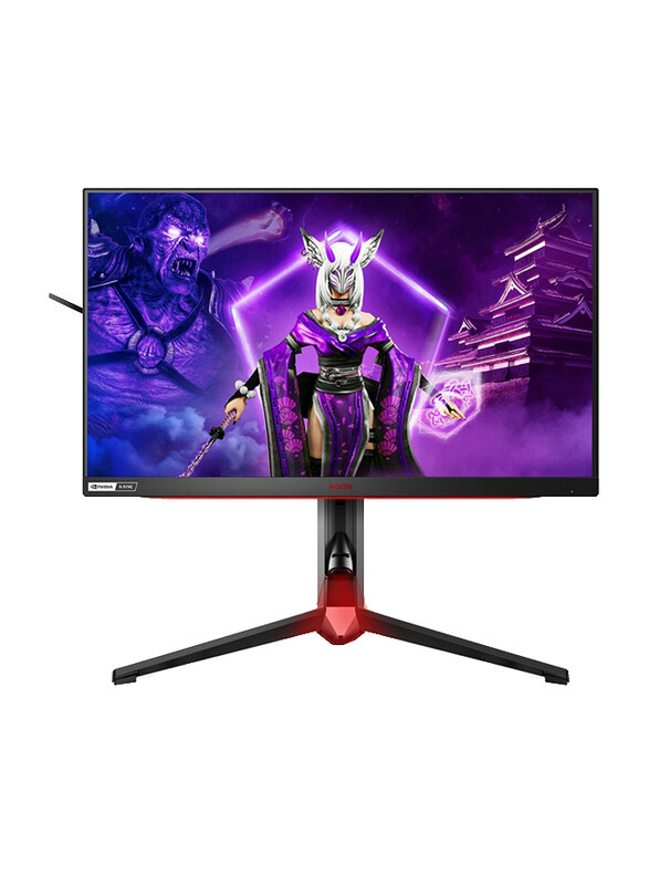 

AOC 25 Inch Height-Adjustable FHD Gaming Monitor with G-Sync, AG254FG, Black/Red