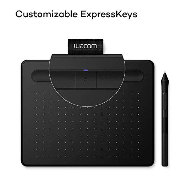 Wacom Intuos Small Digitizer USB Graphic Tablet, CTL-4100K-N, Black