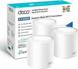 TP-Link Deco X50 AX3000 Whole Home AI-Driven Mesh Wi-Fi 6 System, Pack of 3, White