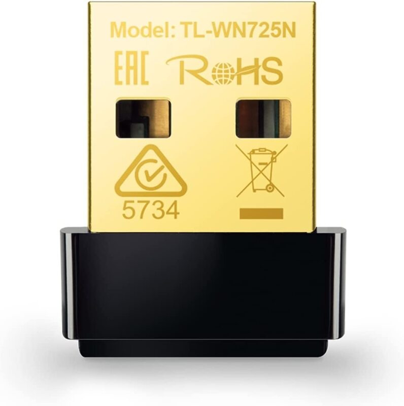 TP-Link N150 USB Wireless Network Adapter for Desktop, Tl-wn725n, Black/Gold