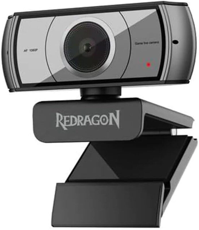 

N/a Redragon 360 Rotation 2.0 USB 1080P PC Webcam with Built-In Dual Microphone, RED-GW900, Black