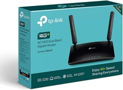 TP-Link Archer Mr600 V2 4g+ Cat6 Wireless Dual Band Gigabit Router with 4G/3G Network Sim Slot Unlocked Mu-mimo Technology, AC1200, Black