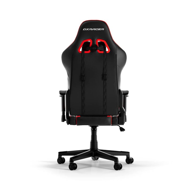 DXRacer Prince Series P132 Gaming Chair, 1D Armrests with Soft Surface, Black  Red