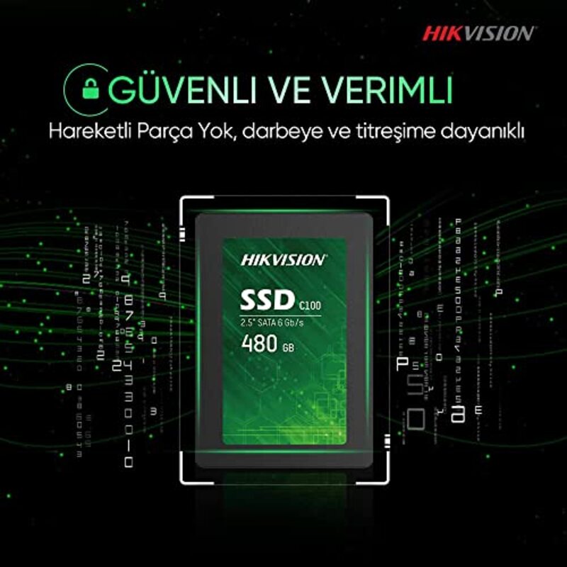 Hikvision 480GB Internal/s SSD, HS-SSD-C100/480G, Multicolour