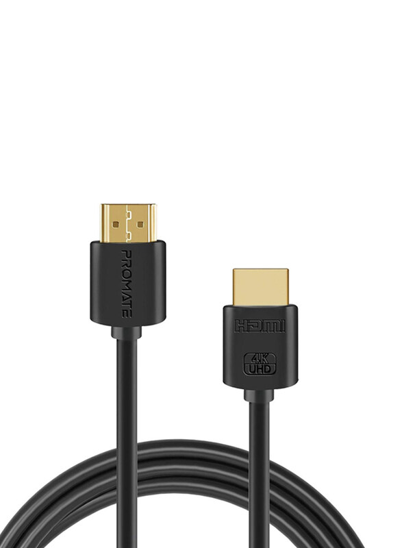 

Promate 10-Meter 60Hz 24K Gold Plated Ultra HDMI 4K Cable, HDMI to Ethernet for 3D Video, Fire, Apple TV, Xbox, PlayStation 5, PC & Laptop, Black