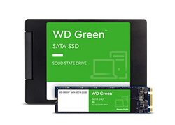 Western Digital 480GB Green Internal PC SSD - SATA III with 6gb/s, 2.5"/7mm, WDS480G2G0A, Green