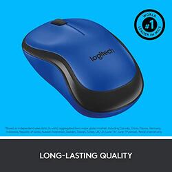 Logitech M220 Wireless Optical Mouse, 910-004879, Blue