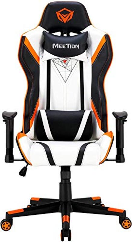 

Multiple Meetion Leather Adjustable Gaming Chair, Black/White