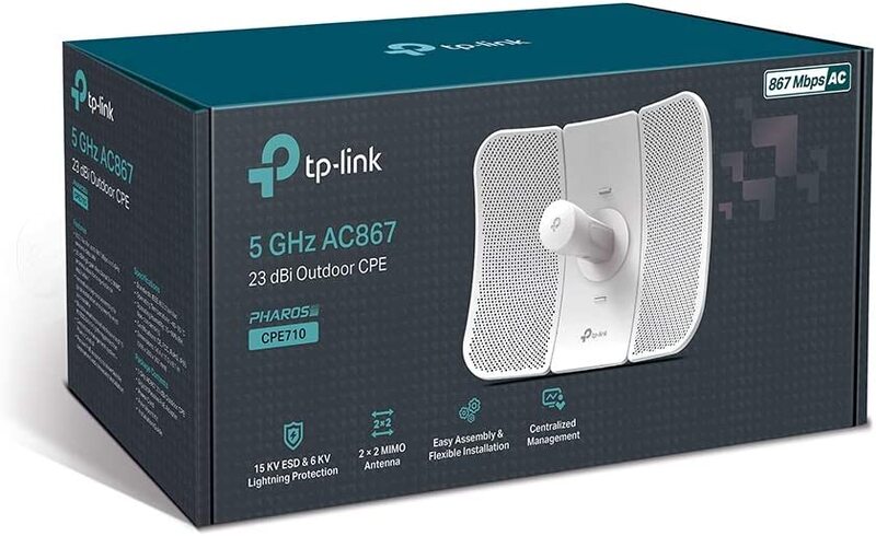 TP-Link CPE710 5GHz AC 867Mbps 23dBi Outdoor CPE, White