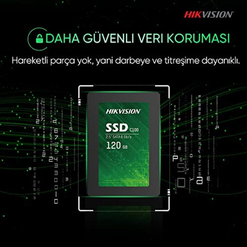 Hikvision 120GB 2.5 Inch Internal SATA 6GB/S (-C100/120G, 2.5in) SSD, Multicolour