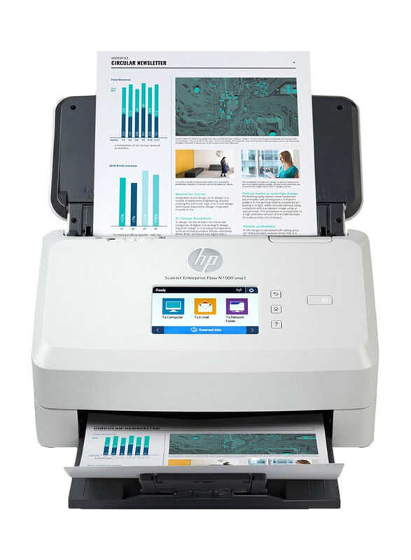 

HP ScanJet N7000 Enterprise Flow Document Scanner, 6FW10A, White