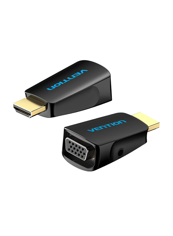 

Vention HD 1080P Gold Plated Adapter with 3.5 Jack Audio Cable, HDMI Male to VGA Velam Adapter for PlayStation 4, Laptop, Computer & Projector, Black