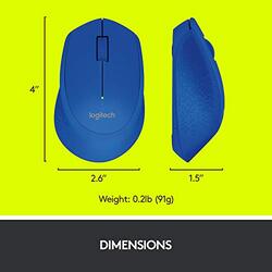 Logitech M280 Wireless Optical Mouse, 910-004290, Blue