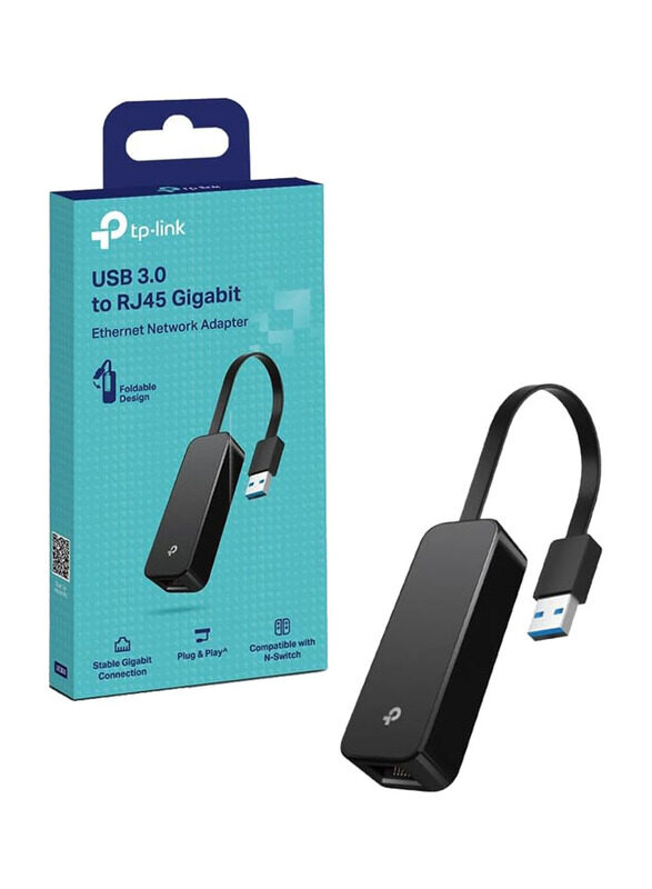 

TP-Link USB 3.0 to Gigabit Ethernet Network Adapter, USB to RJ45 for Network Devices, UE306, Black