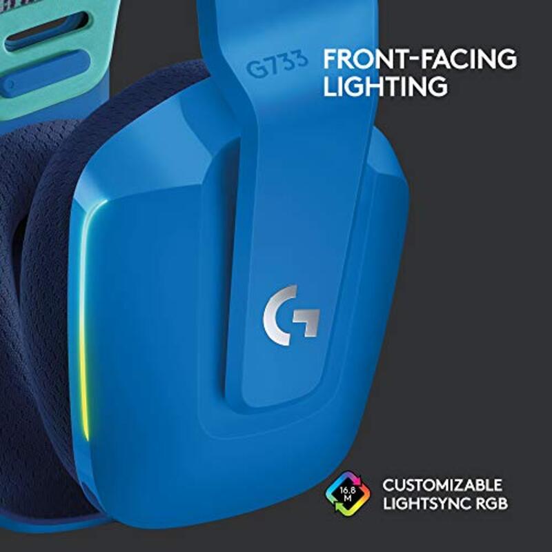 Logitech G733 Lightspeed Wireless Gaming Headset, Blue