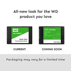 Western Digital 480GB Green Internal PC SSD - SATA III with 6gb/s, 2.5"/7mm, WDS480G2G0A, Green