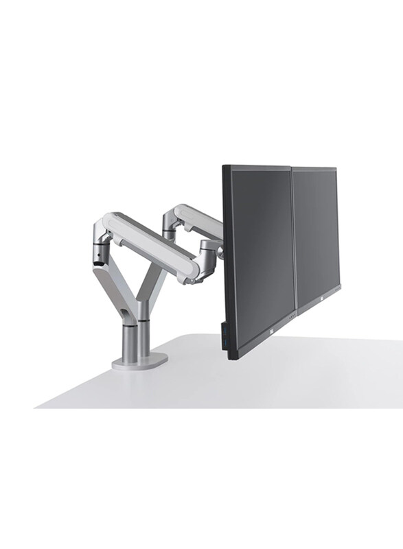 

N/a Upergo OL-2 Pole-Mounted Aluminium Full Motion Dual Monitor Arm for Monitor, Silver