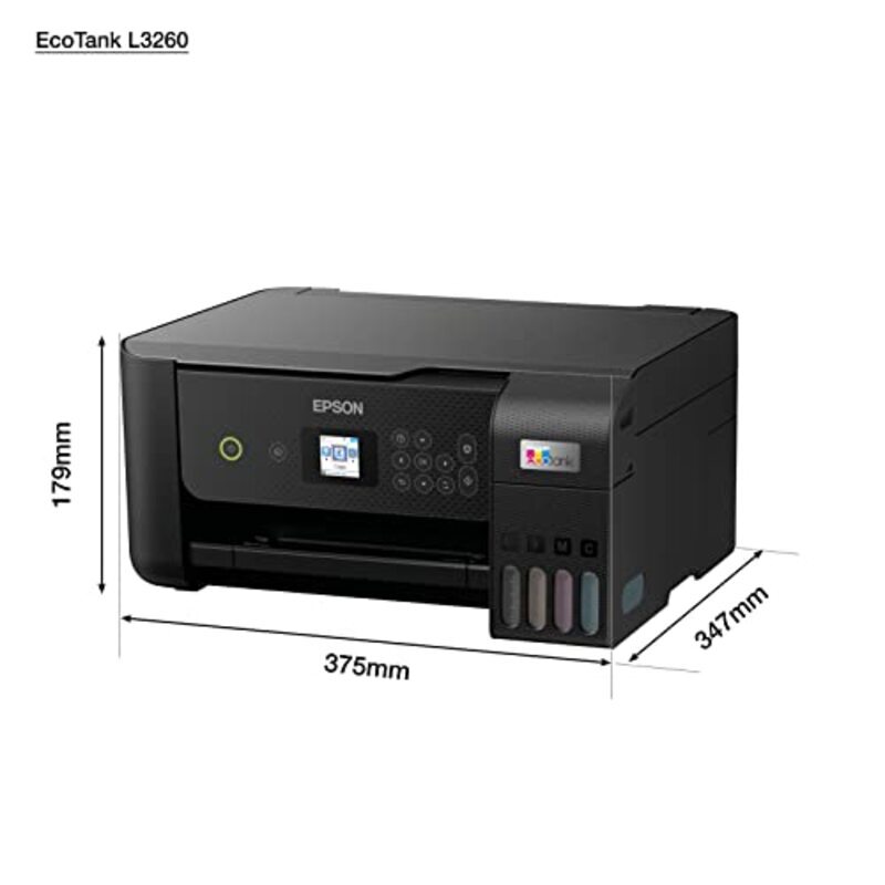 Epson EcoTank L3260 Inkjet Printer, Black