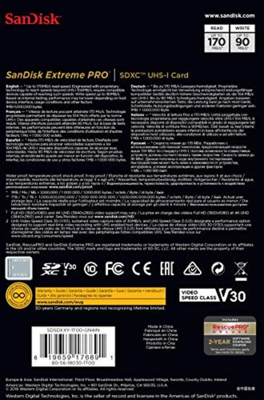 SanDisk 1TB Extreme Pro SDXC Memory Card