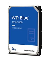 Western Digital 4TB 3.5 Inch Blue PC Internal Hard Drive HDD with 5400 RPM, SATA 6gb/s, 256 MB Cache, WD40EZAZ SATA, Multicolour