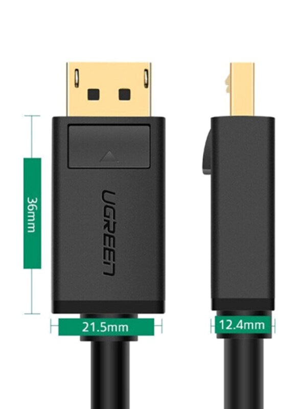 

Ugreen 2-Meter 4K*2K/60HZ DisplayPort Cable, DisplayPort to DisplayPort for Display Devices, Black