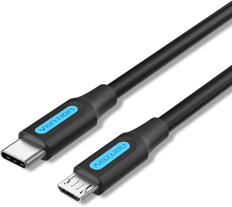 

Vention 2-Meters Micro USB Cable, USB Type-C to Micro USB-B Cable for Samsung/Huawei/Xiaomi/Meizu/MacBook/Xiaomi Notebook, Black