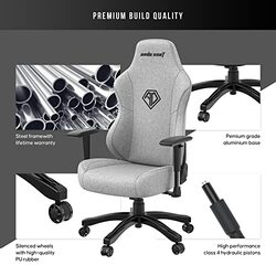 Anda Seat Phantom 3 Series Premium Gaming Chair with Neck Pillow and Lumbar Back Suppor Fabric, Grey