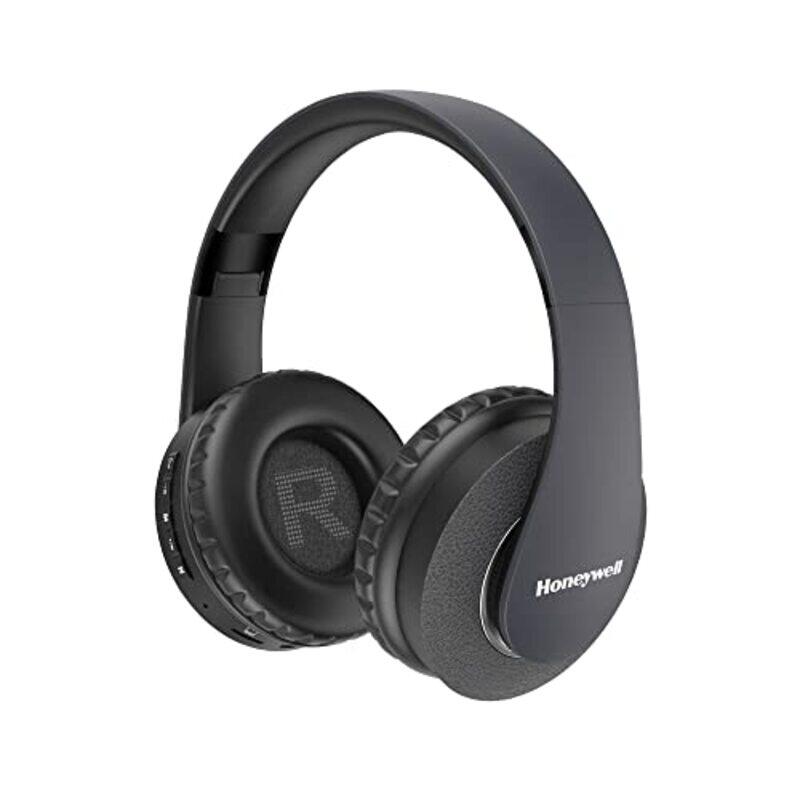 Honeywell Suono P20 Wireless / Bluetooth 5.0 Over-Ear Headphones with Mic, Charcoal Grey