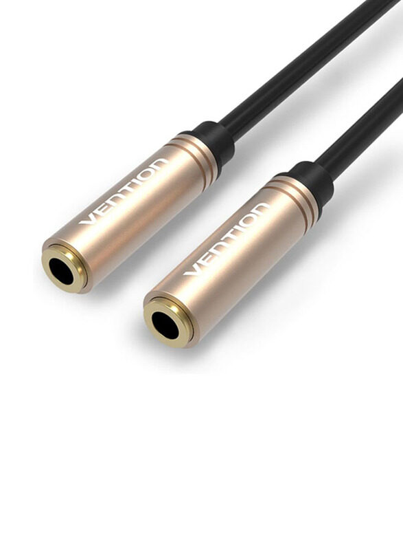 

Vention 0.3-Meters Stereo Coupler Plug 3.5 mm Jack Cable, 3.5 mm Jack Female for Smartphone, Black